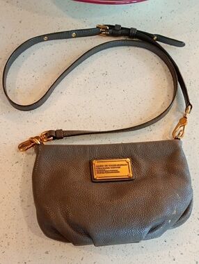 Marc Jacobs Dark Grey Soft Leather Crossbody